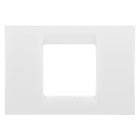 GEWISS - PLACCA VIRNA - IN TECNOPOLIMERO FINITURA LUCIDA - 2 POSTI - BIANCO NUVOLA - SYSTEM GW22102