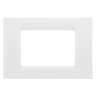 GEWISS - PLACCA VIRNA - IN TECNOPOLIMERO FINITURA LUCIDA - 3 POSTI - BIANCO NUVOLA - SYSTEM GW22103