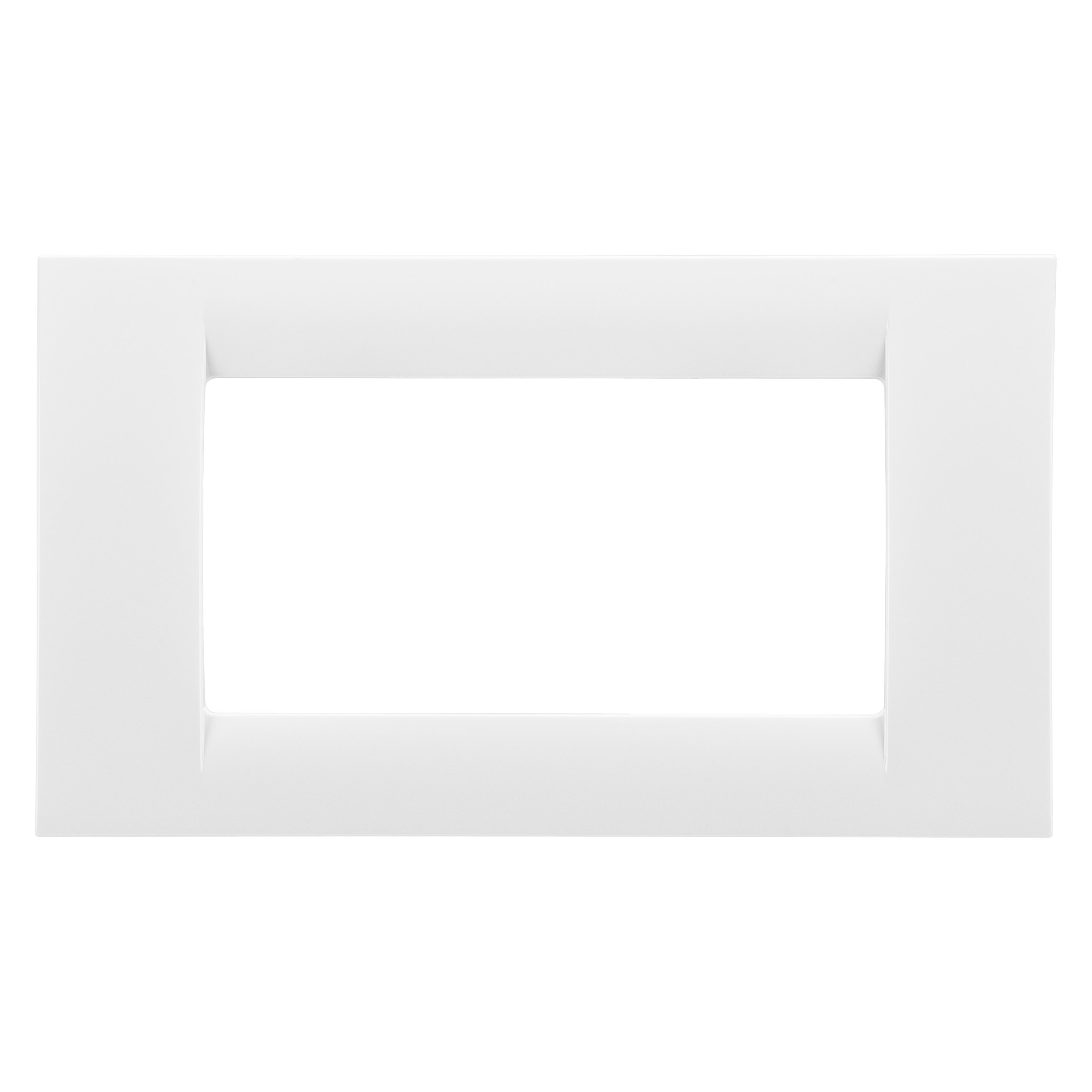 GEWISS - PLACCA VIRNA - IN TECNOPOLIMERO FINITURA LUCIDA - 4 POSTI - BIANCO NUVOLA - SYSTEM GW22104