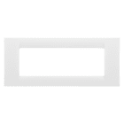 GEWISS - PLACCA VIRNA - IN TECNOPOLIMERO FINITURA LUCIDA - 6 POSTI - BIANCO NUVOLA - SYSTEM GW22106