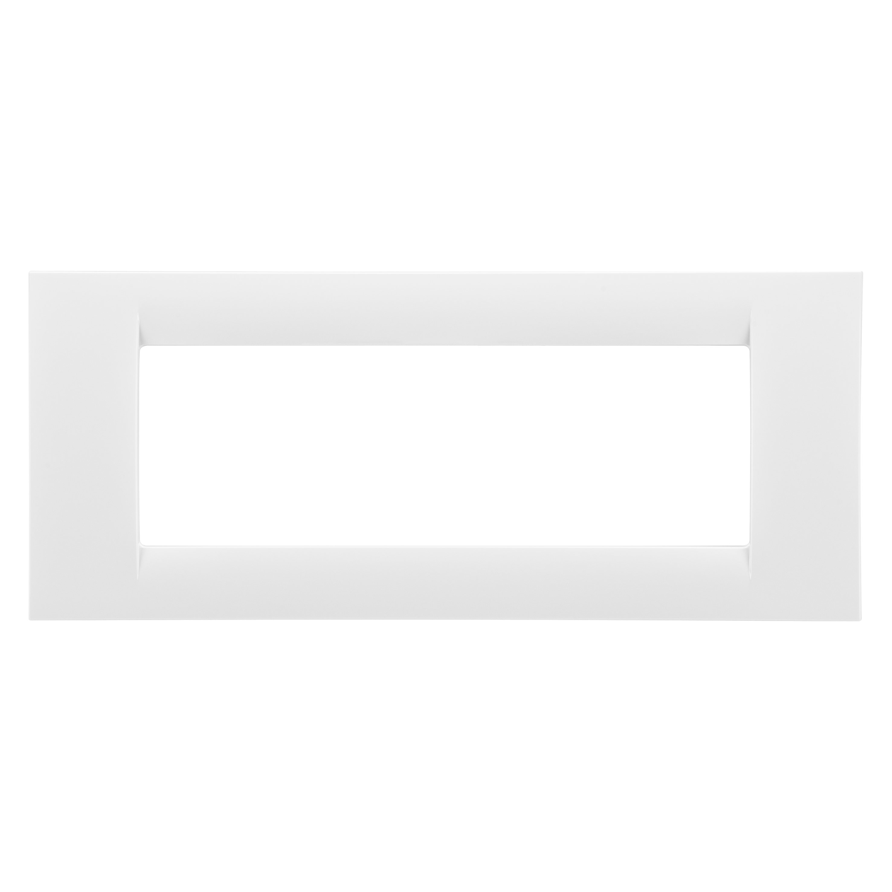 GEWISS - PLACCA VIRNA - IN TECNOPOLIMERO FINITURA LUCIDA - 6 POSTI - BIANCO NUVOLA - SYSTEM GW22106