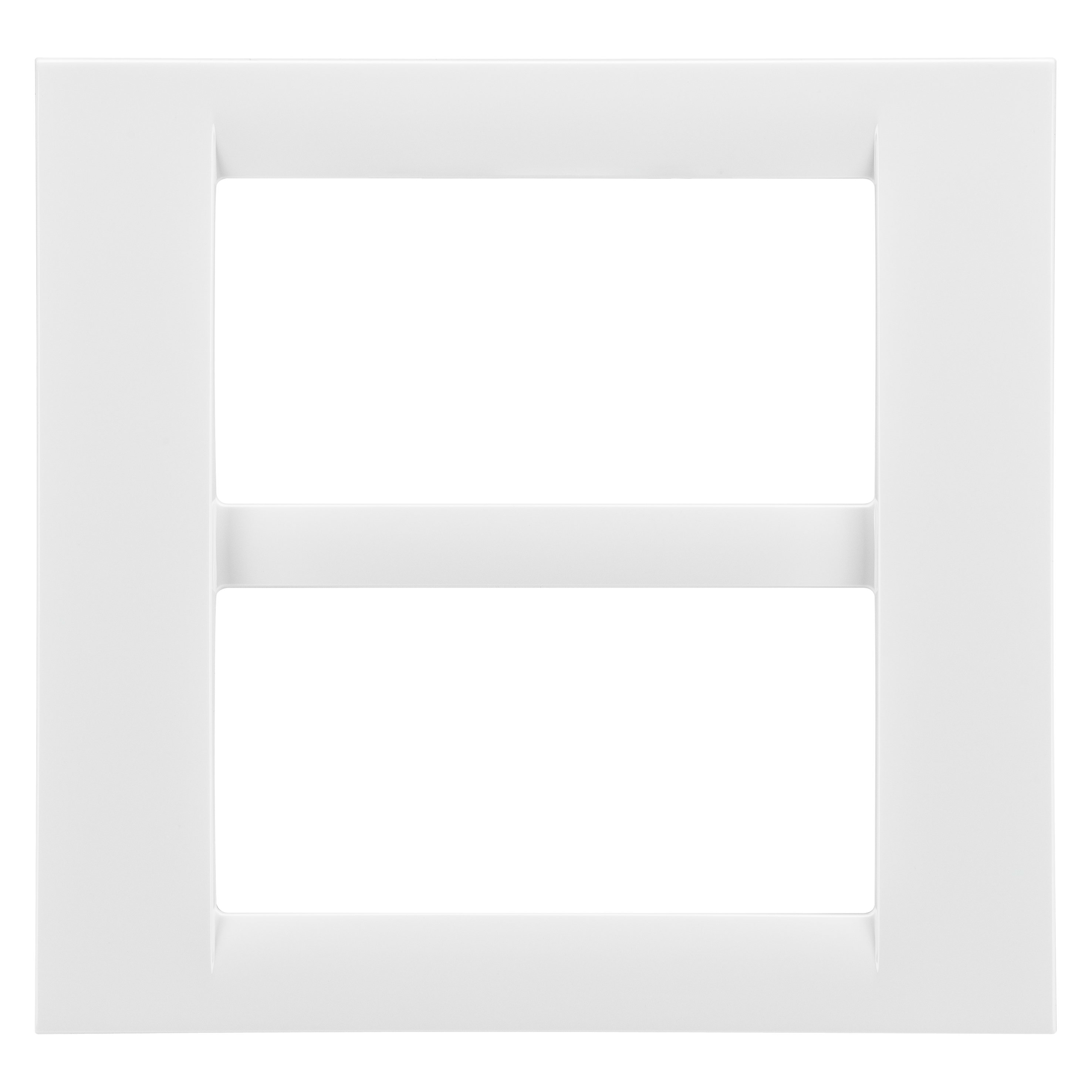 GEWISS - PLACCA VIRNA - IN TECNOPOLIMERO FINITURA LUCIDA - 8 POSTI (4+4 SOVRAPPOSTI) - BIANCO NUVOLA - SYSTEM GW22107