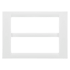 GEWISS - PLACCA VIRNA - IN TECNOPOLIMERO FINITURA LUCIDA - 12 POSTI (6+6 SOVRAPPOSTI) - BIANCO NUVOLA - SYSTEM GW22108