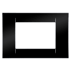GEWISS - PLACCA VIRNA - IN TECNOPOLIMERO FINITURA LUCIDA - 3 POSTI - NERO TONER - SYSTEM GW22113