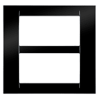 GEWISS - PLACCA VIRNA - IN TECNOPOLIMERO FINITURA LUCIDA - 8 POSTI (4+4 SOVRAPPOSTI) - NERO TONER - SYSTEM