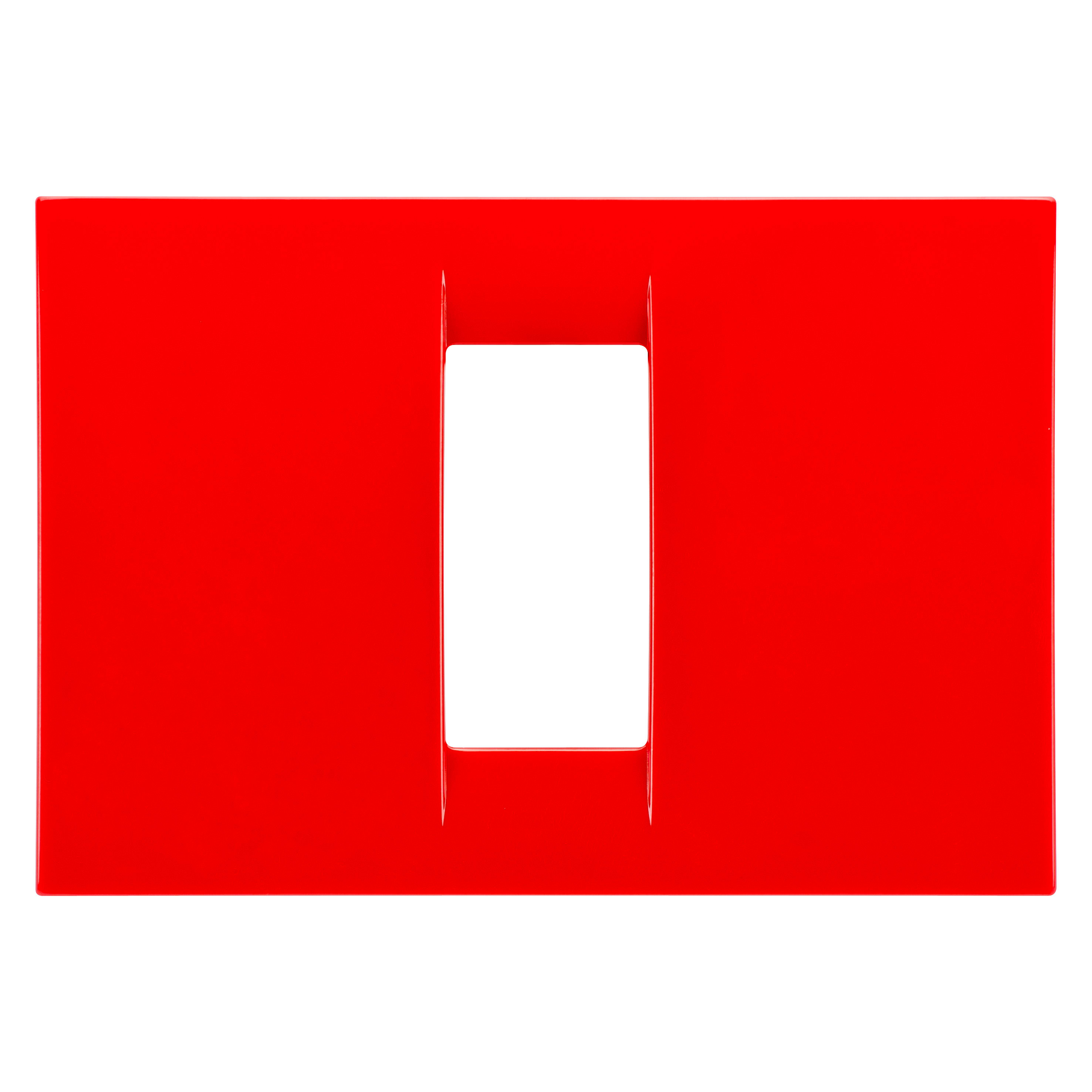 GEWISS - PLACCA VIRNA - IN TECNOPOLIMERO FINITURA LUCIDA - 1 POSTO - ROSSO GERANIO - SYSTEM GW22121