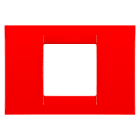 GEWISS - PLACCA VIRNA - IN TECNOPOLIMERO FINITURA LUCIDA - 2 POSTI - ROSSO GERANIO - SYSTEM GW22122