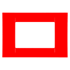 GEWISS - PLACCA VIRNA - IN TECNOPOLIMERO FINITURA LUCIDA - 3 POSTI - ROSSO GERANIO - SYSTEM GW22123