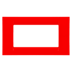 GEWISS - PLACCA VIRNA - IN TECNOPOLIMERO FINITURA LUCIDA - 4 POSTI - ROSSO GERANIO - SYSTEM