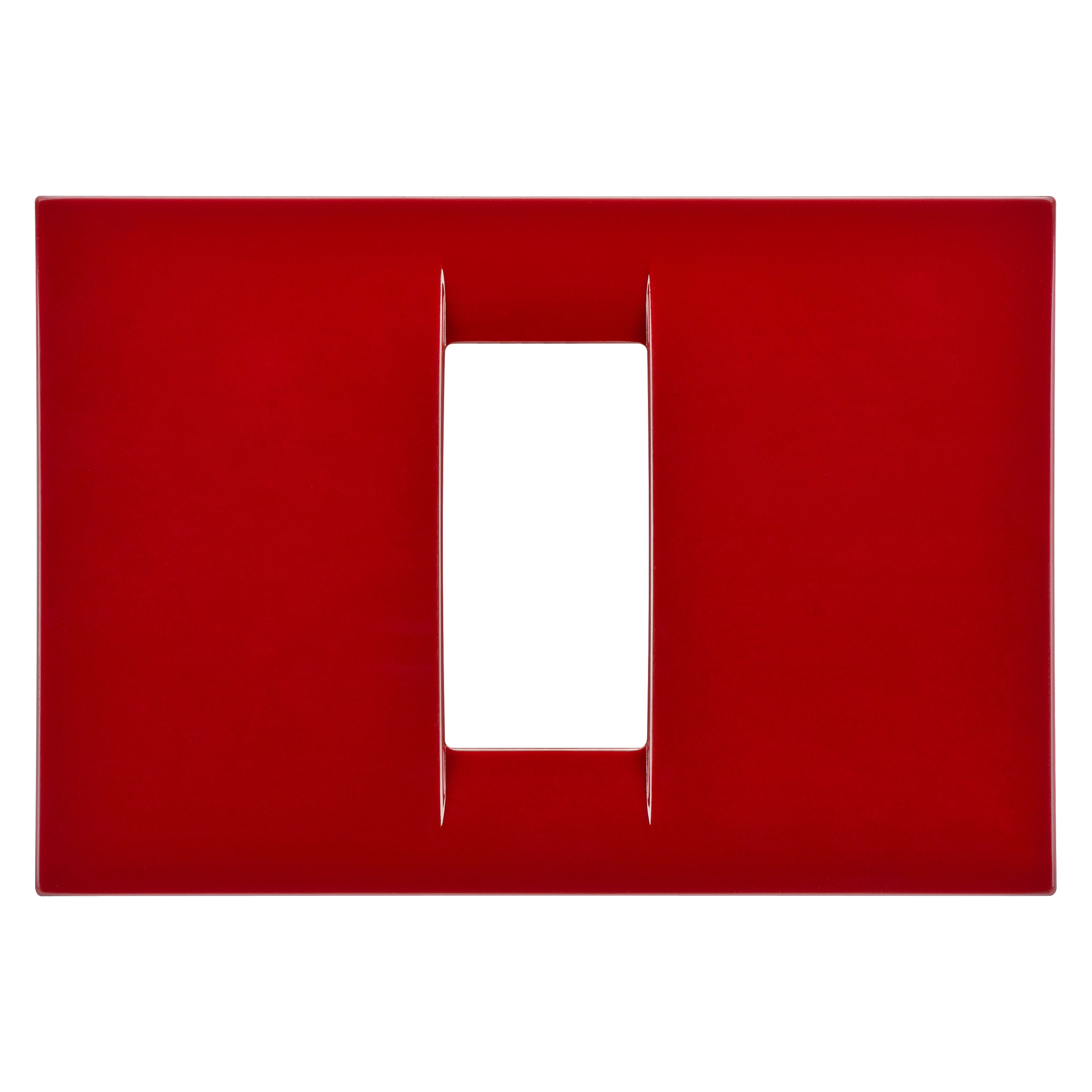 GEWISS - PLACCA VIRNA - IN TECNOPOLIMERO FINITURA LUCIDA - 1 POSTO - AMARANTO CLASSICO - SYSTEM GW22131