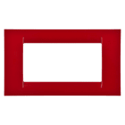 GEWISS - PLACCA VIRNA - IN TECNOPOLIMERO FINITURA LUCIDA - 4 POSTI - AMARANTO CLASSICO - SYSTEM GW22134