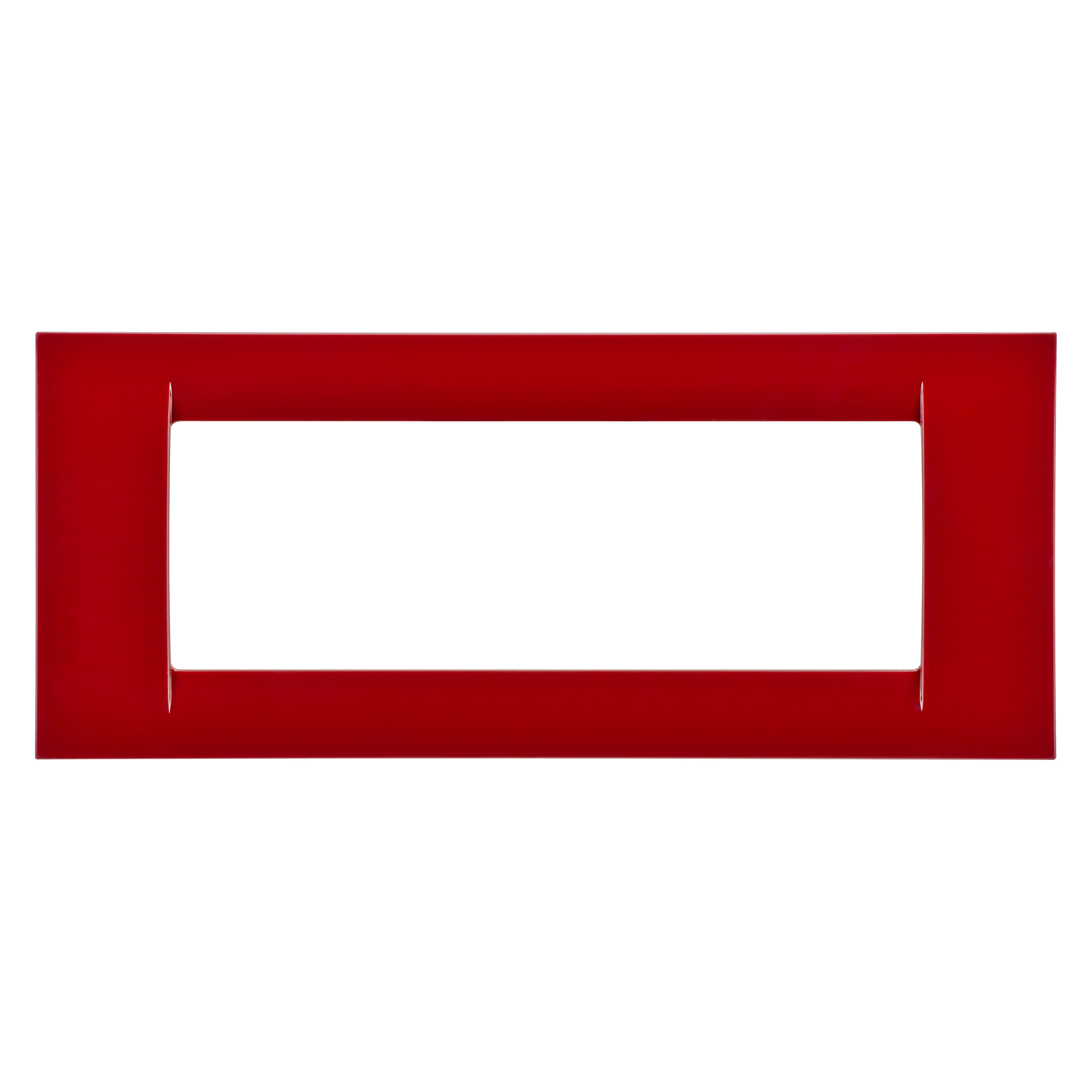 GEWISS - PLACCA VIRNA - IN TECNOPOLIMERO FINITURA LUCIDA - 6 POSTI - AMARANTO CLASSICO - SYSTEM