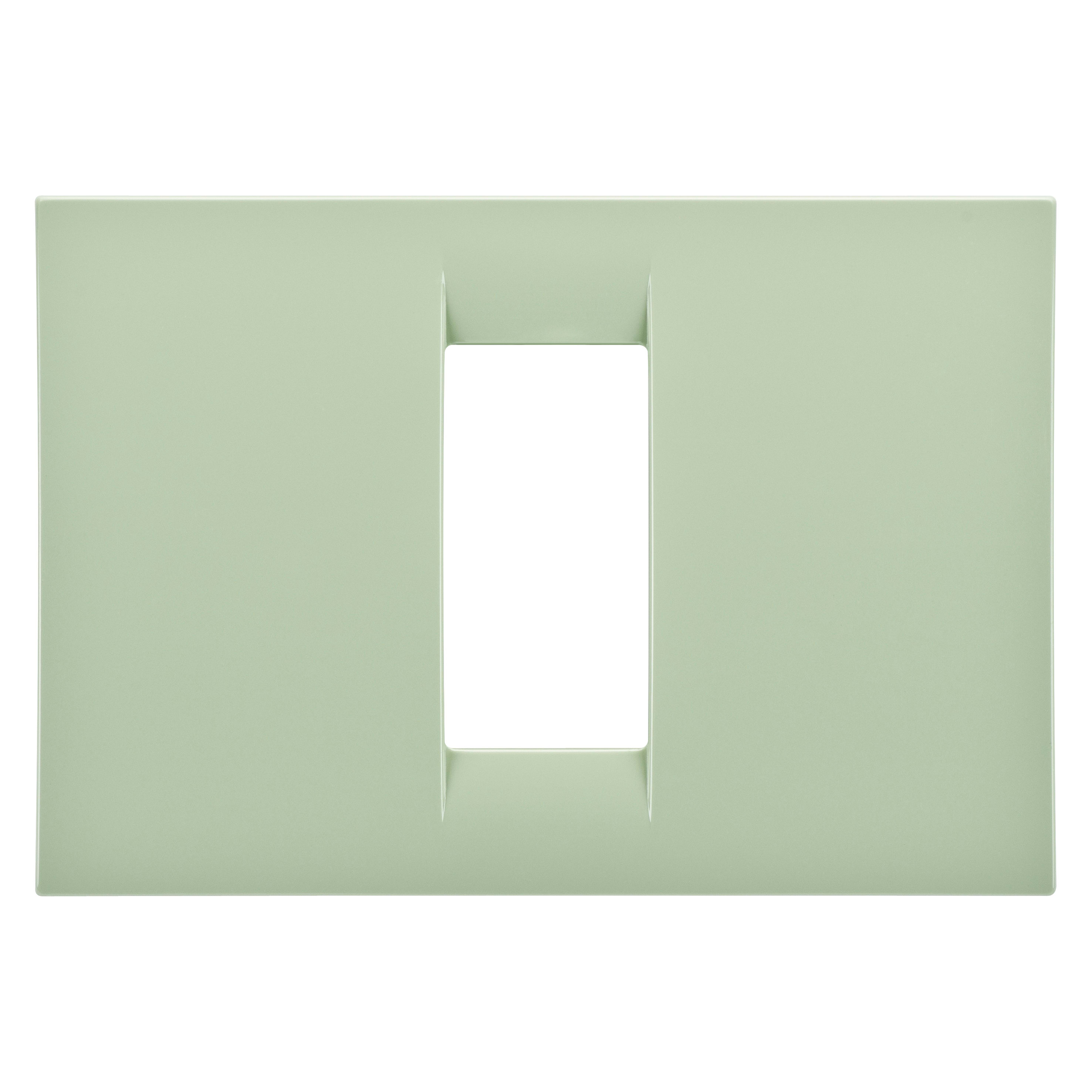 GEWISS - PLACCA VIRNA - IN TECNOPOLIMERO FINITURA LUCIDA - 1 POSTO - VERDE VENEZIA - SYSTEM GW22141