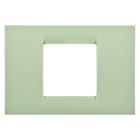 GEWISS - PLACCA VIRNA - IN TECNOPOLIMERO FINITURA LUCIDA - 2 POSTI - VERDE VENEZIA - SYSTEM GW22142