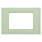 GEWISS - PLACCA VIRNA - IN TECNOPOLIMERO FINITURA LUCIDA - 3 POSTI - VERDE VENEZIA - SYSTEM GW22143