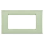GEWISS - PLACCA VIRNA - IN TECNOPOLIMERO FINITURA LUCIDA - 4 POSTI - VERDE VENEZIA - SYSTEM GW22144