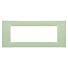 GEWISS - PLACCA VIRNA - IN TECNOPOLIMERO FINITURA LUCIDA - 6 POSTI - VERDE VENEZIA - SYSTEM GW22146