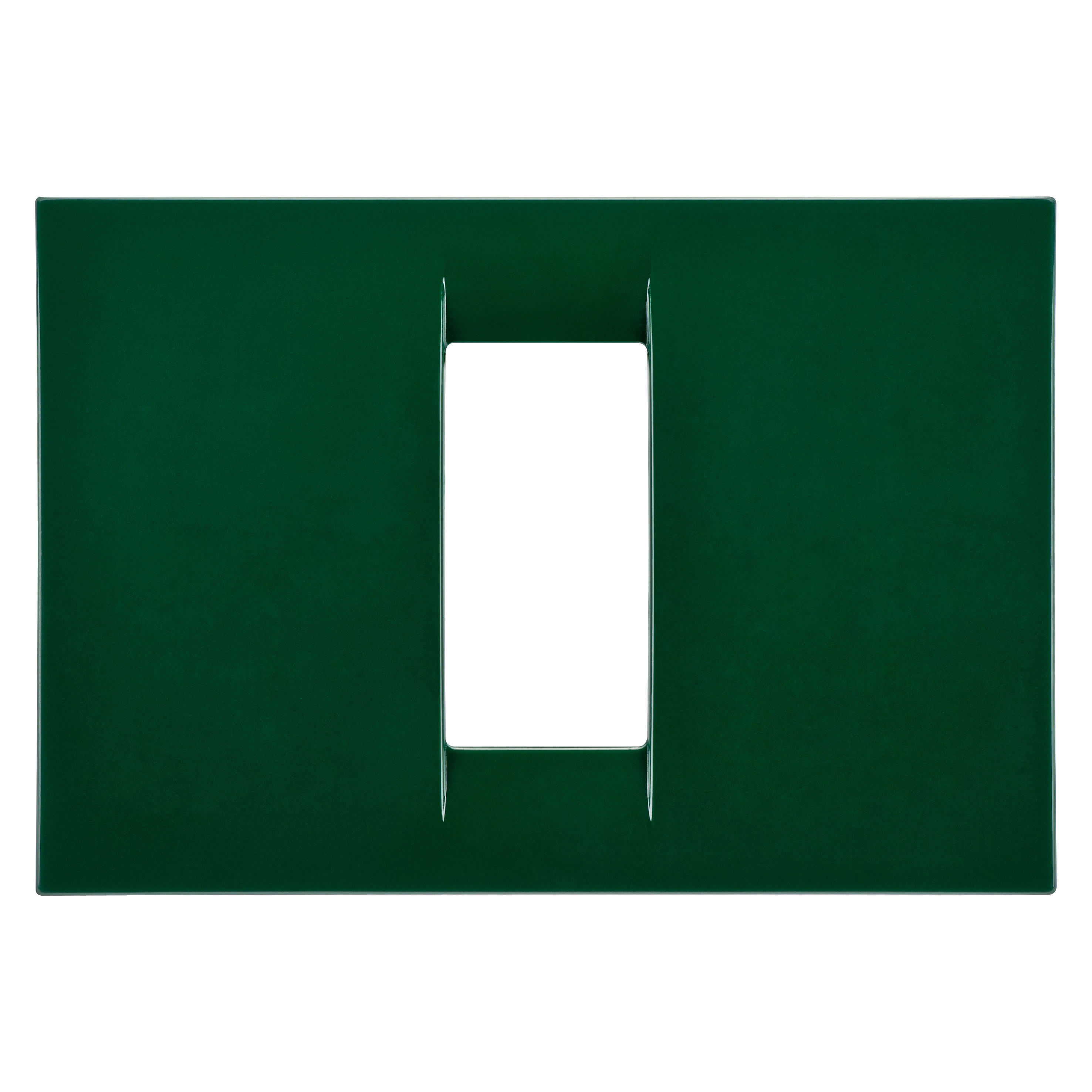 GEWISS - PLACCA VIRNA - IN TECNOPOLIMERO FINITURA LUCIDA - 1 POSTO - VERDE RACING - SYSTEM GW22151