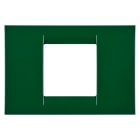 GEWISS - PLACCA VIRNA - IN TECNOPOLIMERO FINITURA LUCIDA - 2 POSTI - VERDE RACING - SYSTEM GW22152