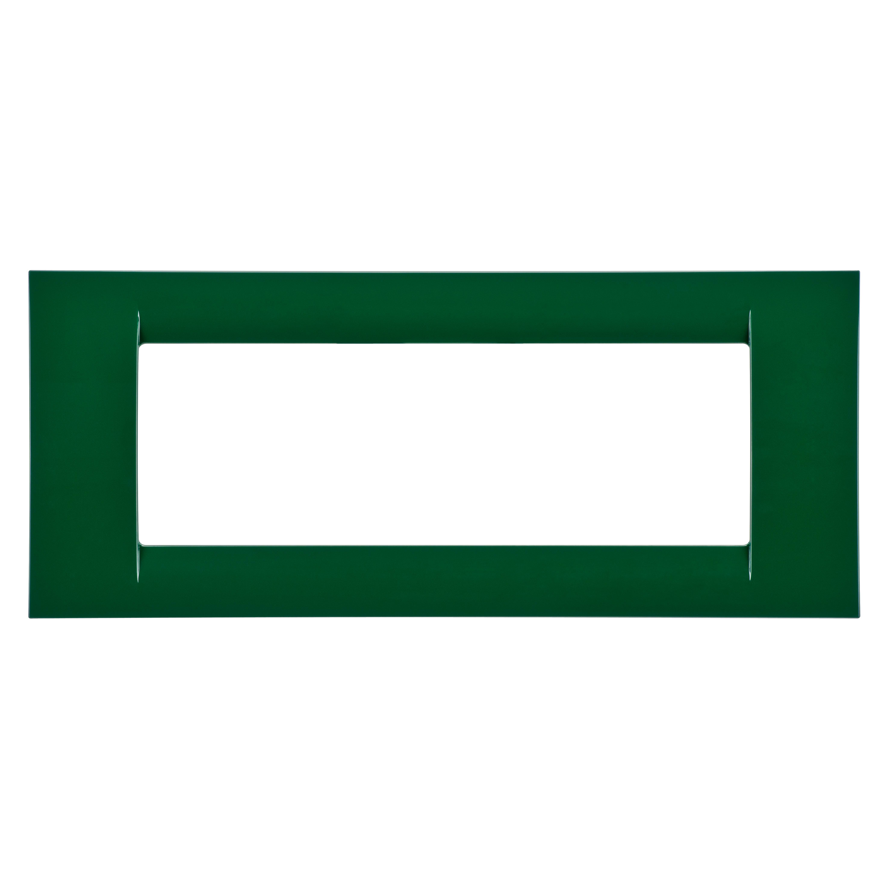 GEWISS - PLACCA VIRNA - IN TECNOPOLIMERO FINITURA LUCIDA - 6 POSTI - VERDE RACING - SYSTEM GW22156