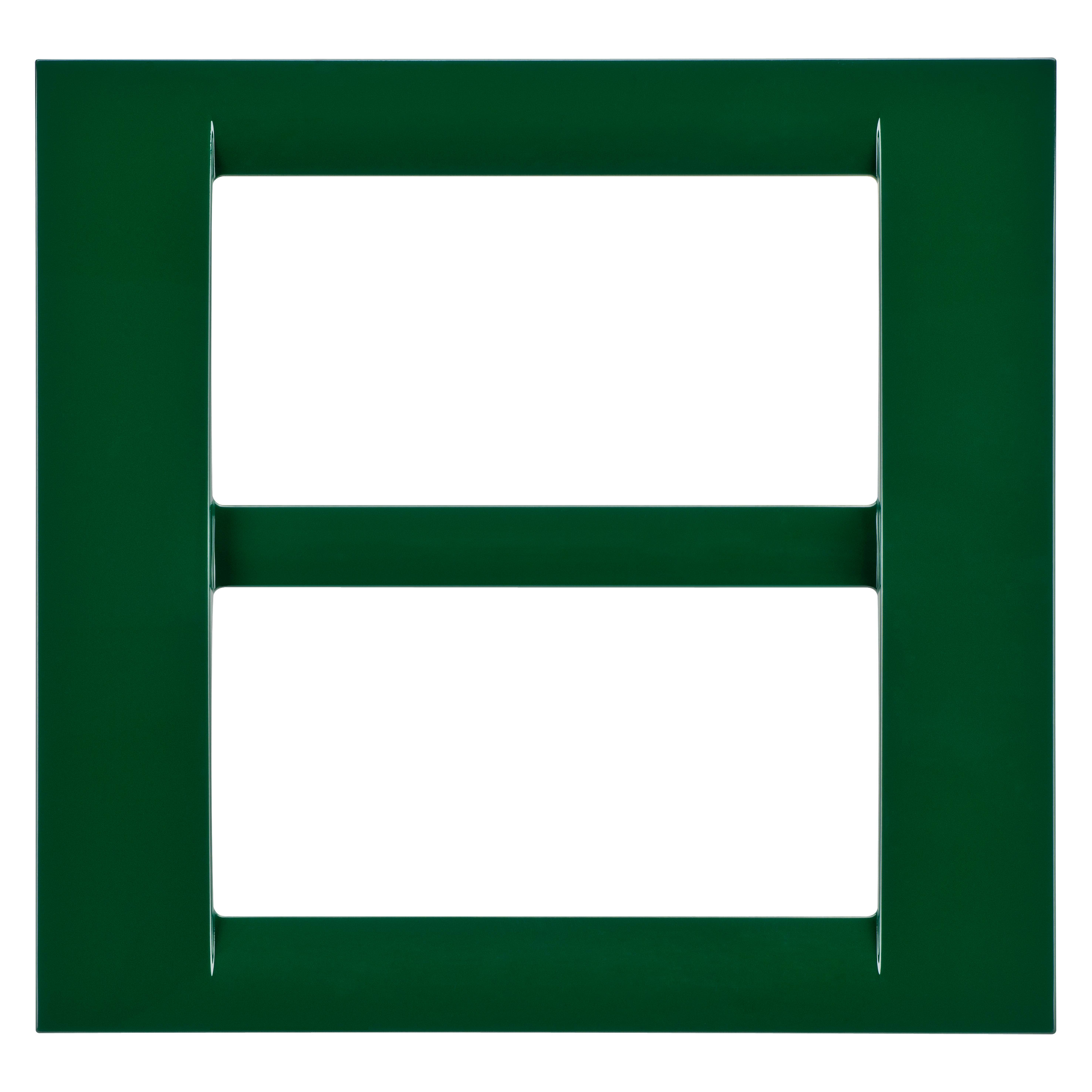 GEWISS - PLACCA VIRNA - IN TECNOPOLIMERO FINITURA LUCIDA - 8 POSTI (4+4 SOVRAPPOSTI) - VERDE RACING - SYSTEM GW22157