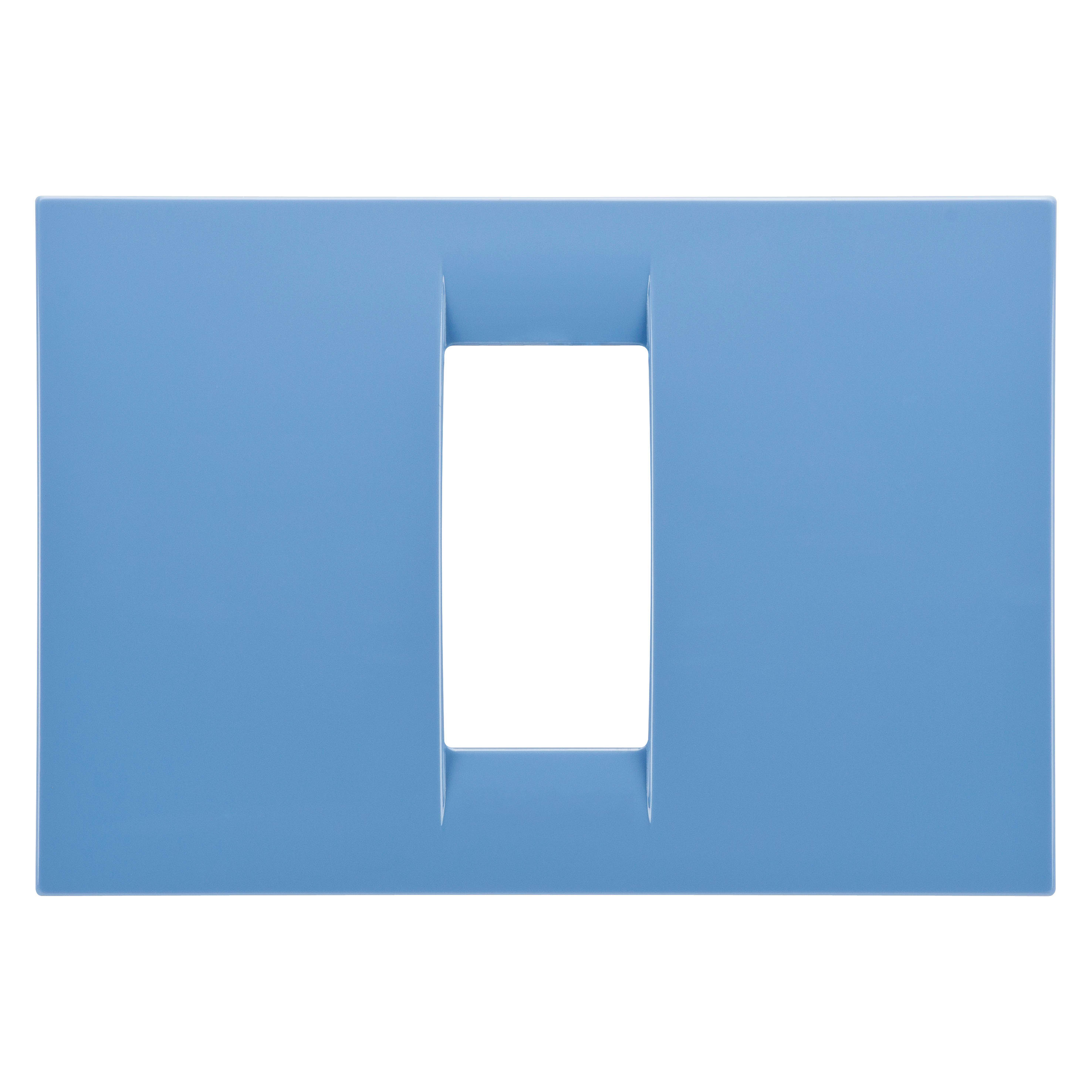 GEWISS - PLACCA VIRNA - IN TECNOPOLIMERO FINITURA LUCIDA - 1 POSTO - AZZURRO CIELO - SYSTEM GW22161
