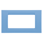 GEWISS - PLACCA VIRNA - IN TECNOPOLIMERO FINITURA LUCIDA - 4 POSTI - AZZURRO CIELO - SYSTEM GW22164