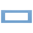 GEWISS - PLACCA VIRNA - IN TECNOPOLIMERO FINITURA LUCIDA - 6 POSTI - AZZURRO CIELO - SYSTEM