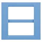 GEWISS - PLACCA VIRNA - IN TECNOPOLIMERO FINITURA LUCIDA - 8 POSTI (4+4 SOVRAPPOSTI) - AZZURRO CIELO - SYSTEM GW22167