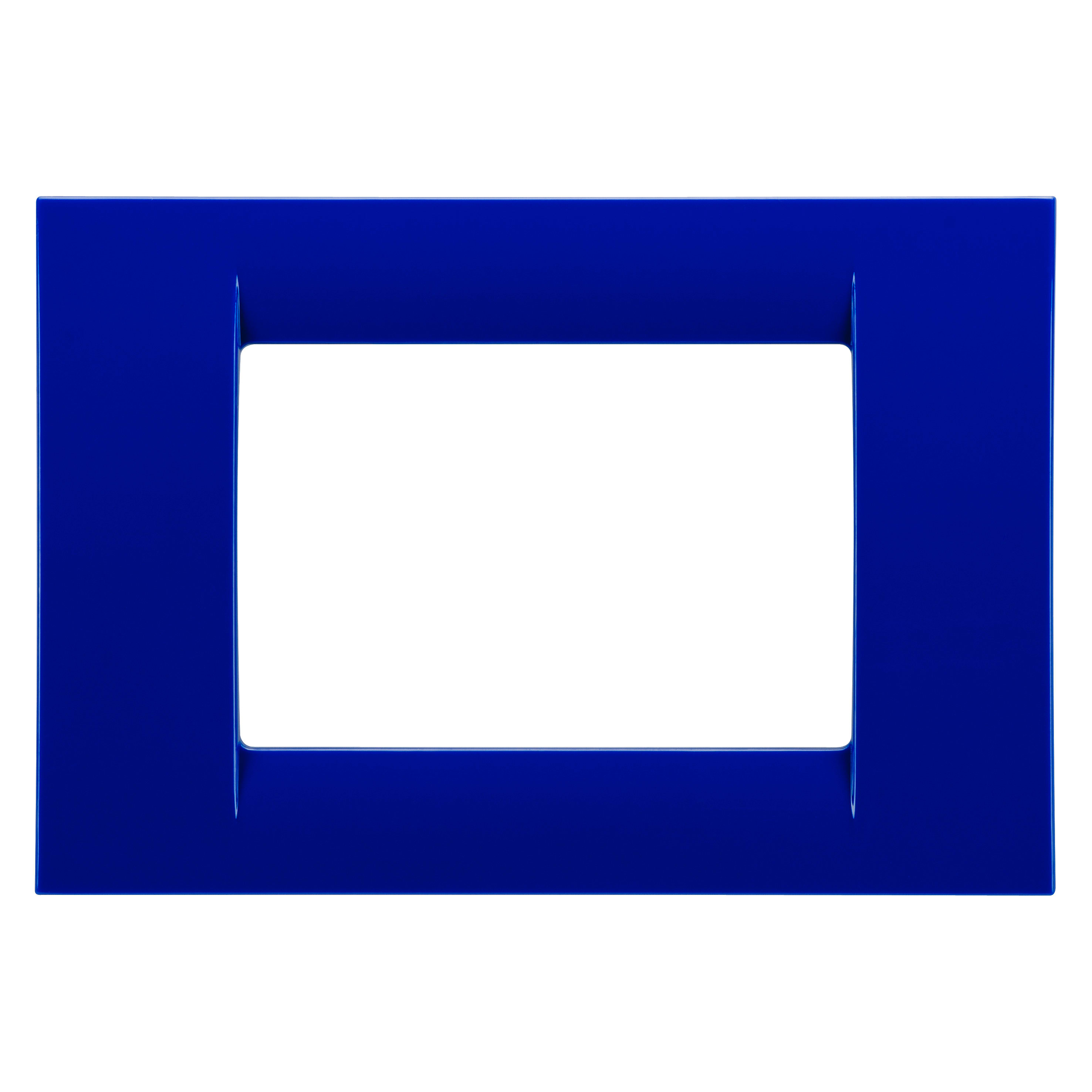 GEWISS - PLACCA VIRNA - IN TECNOPOLIMERO FINITURA LUCIDA - 3 POSTI - BLU JAZZ - SYSTEM GW22173