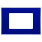 GEWISS - PLACCA VIRNA - IN TECNOPOLIMERO FINITURA LUCIDA - 3 POSTI - BLU JAZZ - SYSTEM GW22173