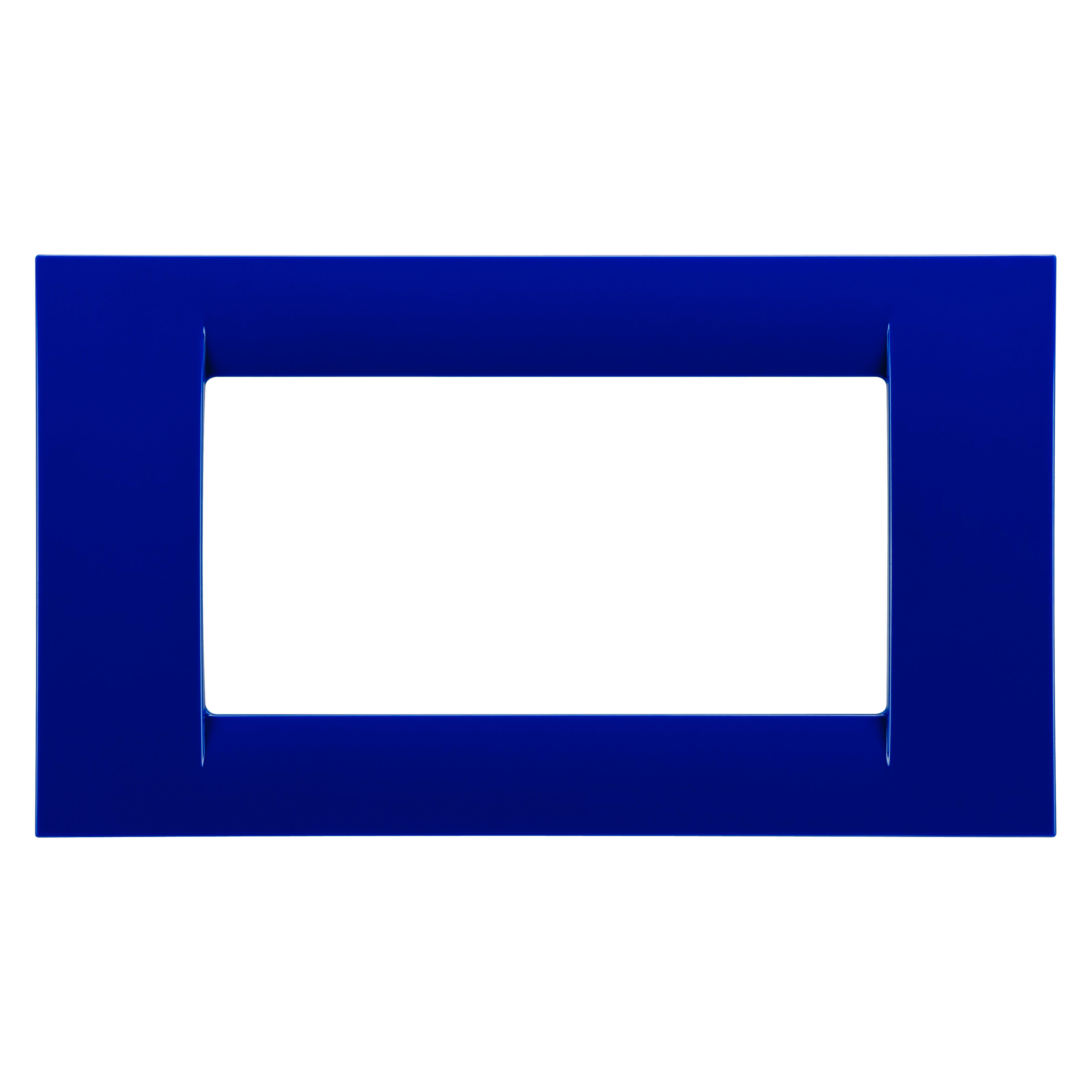 GEWISS - PLACCA VIRNA - IN TECNOPOLIMERO FINITURA LUCIDA - 4 POSTI - BLU JAZZ - SYSTEM GW22174