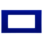 GEWISS - PLACCA VIRNA - IN TECNOPOLIMERO FINITURA LUCIDA - 4 POSTI - BLU JAZZ - SYSTEM