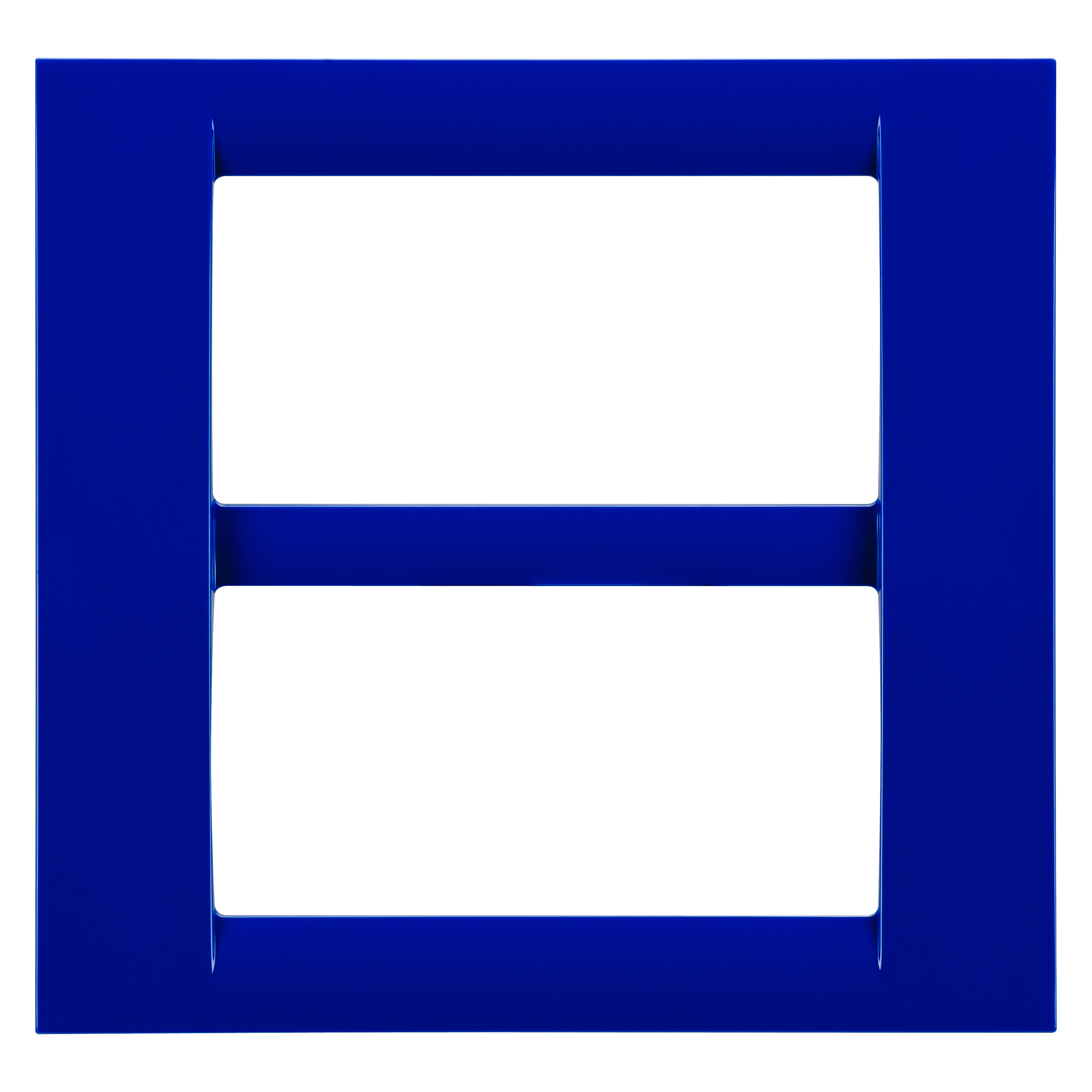 GEWISS - PLACCA VIRNA - IN TECNOPOLIMERO FINITURA LUCIDA - 8 POSTI (4+4 SOVRAPPOSTI) - BLU JAZZ - SYSTEM GW22177