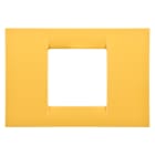 GEWISS - PLACCA VIRNA - IN TECNOPOLIMERO FINITURA LUCIDA - 2 POSTI - GIALLO MAIS - SYSTEM GW22182