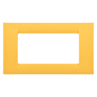 GEWISS - PLACCA VIRNA - IN TECNOPOLIMERO FINITURA LUCIDA - 4 POSTI - GIALLO MAIS - SYSTEM