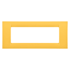 GEWISS - PLACCA VIRNA - IN TECNOPOLIMERO FINITURA LUCIDA - 6 POSTI - GIALLO MAIS - SYSTEM GW22186