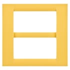 GEWISS - PLACCA VIRNA - IN TECNOPOLIMERO FINITURA LUCIDA - 8 POSTI (4+4 SOVRAPPOSTI) - GIALLO MAIS - SYSTEM