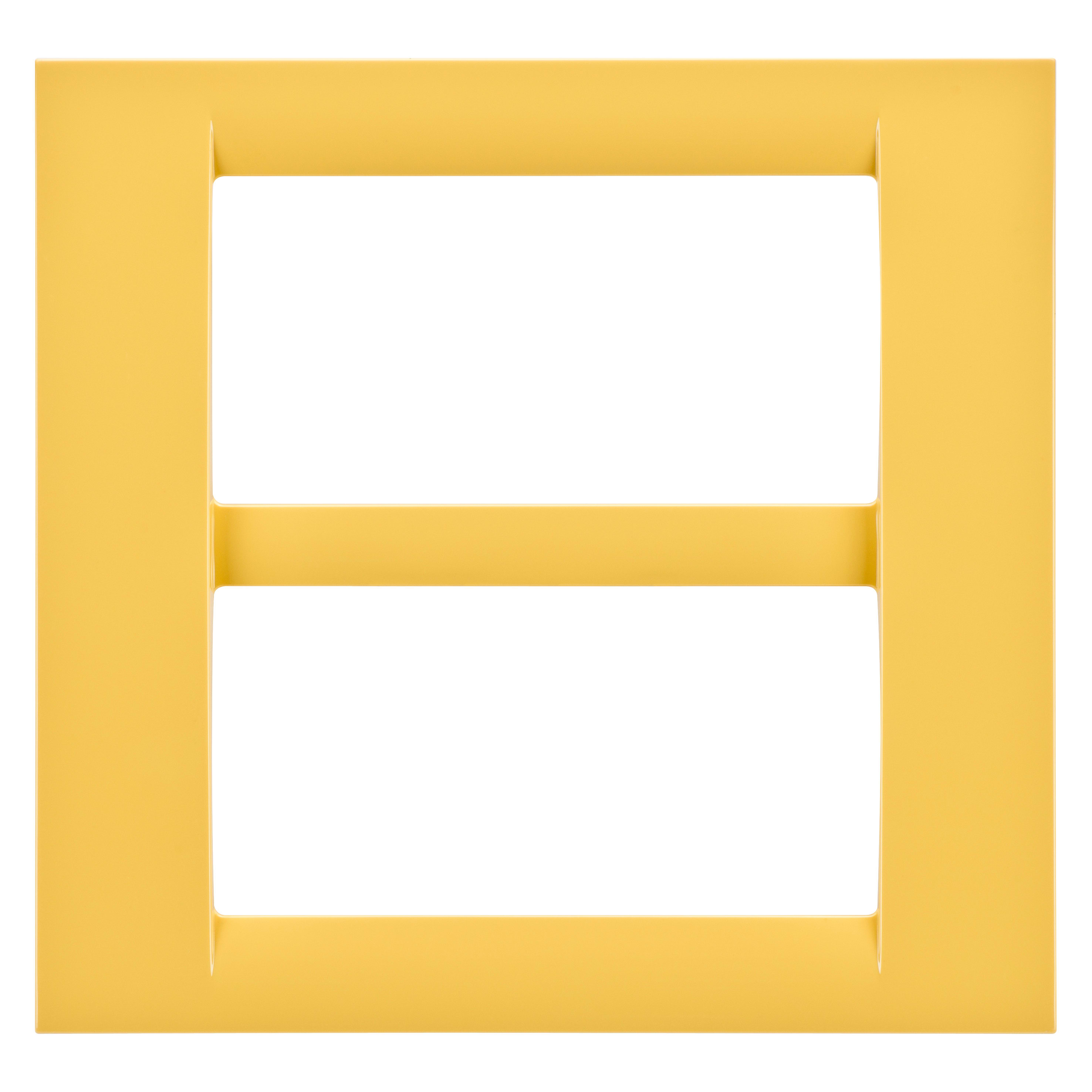 GEWISS - PLACCA VIRNA - IN TECNOPOLIMERO FINITURA LUCIDA - 8 POSTI (4+4 SOVRAPPOSTI) - GIALLO MAIS - SYSTEM GW22187