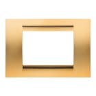 GEWISS - PLACCA VIRNA - IN TECNOPOLIMERO FINITURA LUCIDA - 2 POSTI - ORO ANTICO - SYSTEM GW22262