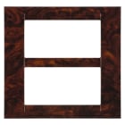 GEWISS - PLACCA VIRNA - IN TECNOPOLIMERO - 8 POSTI (4+4 SOVRAPPOSTI) - RADICA INGLESE - SYSTEM GW22277