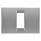 GEWISS - PLACCA VIRNA - IN TECNOPOLIMERO FINITURA LUCIDA - 1 POSTO - TITANIO METALLIZZATO - SYSTEM GW22281