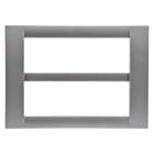 GEWISS - PLACCA VIRNA - IN TECNOPOLIMERO FINITURA LUCIDA - 12 POSTI (6+6 SOVRAPPOSTI) - TITANIO METALLIZZATO - SYSTEM GW22288