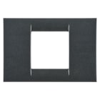 GEWISS - PLACCA VIRNA - IN TECNOPOLIMERO FINITURA LUCIDA - 2 POSTI - ARDESIA METALLIZZATO - SYSTEM GW22292