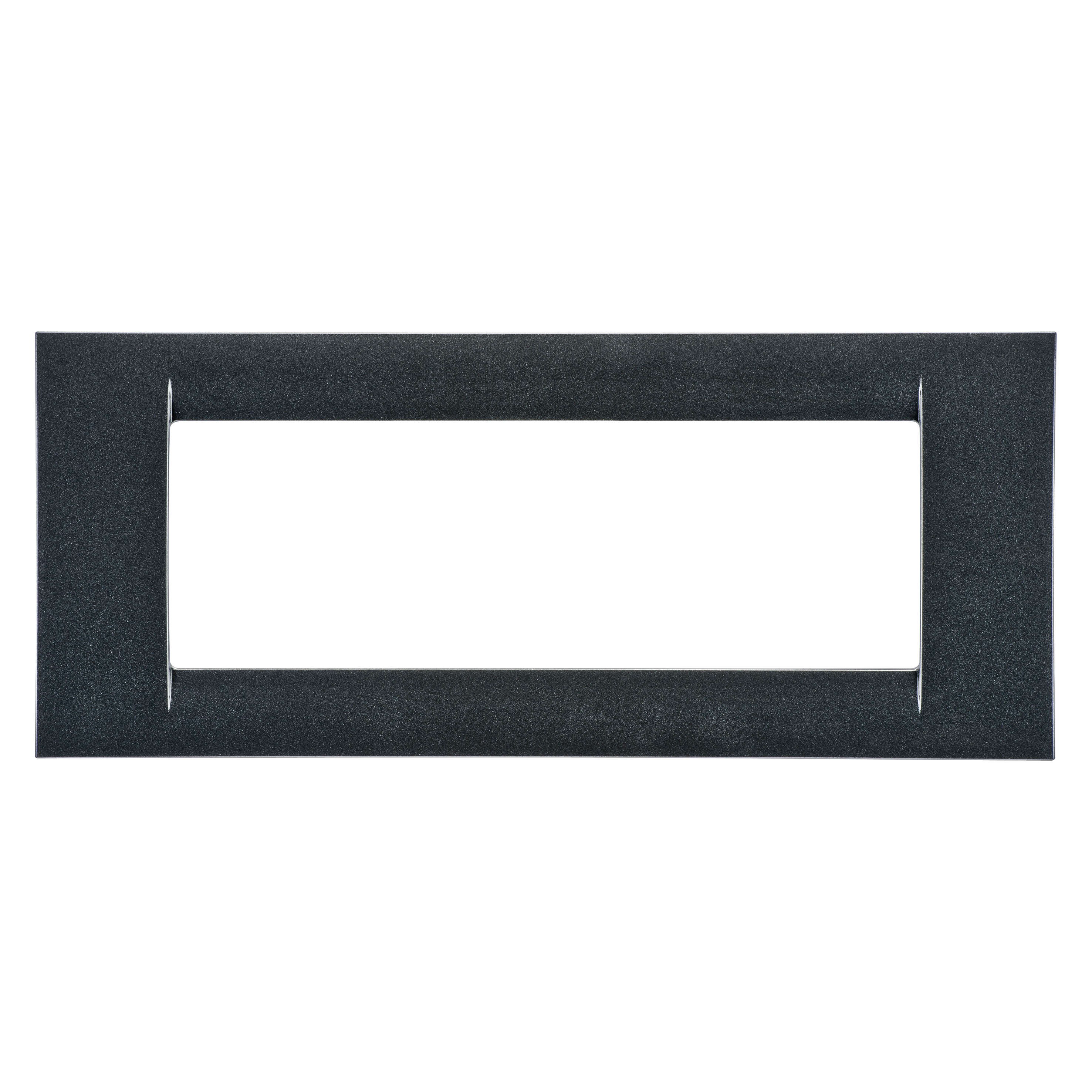 GEWISS - PLACCA VIRNA - IN TECNOPOLIMERO FINITURA LUCIDA - 6 POSTI - ARDESIA METALLIZZATO - SYSTEM GW22296