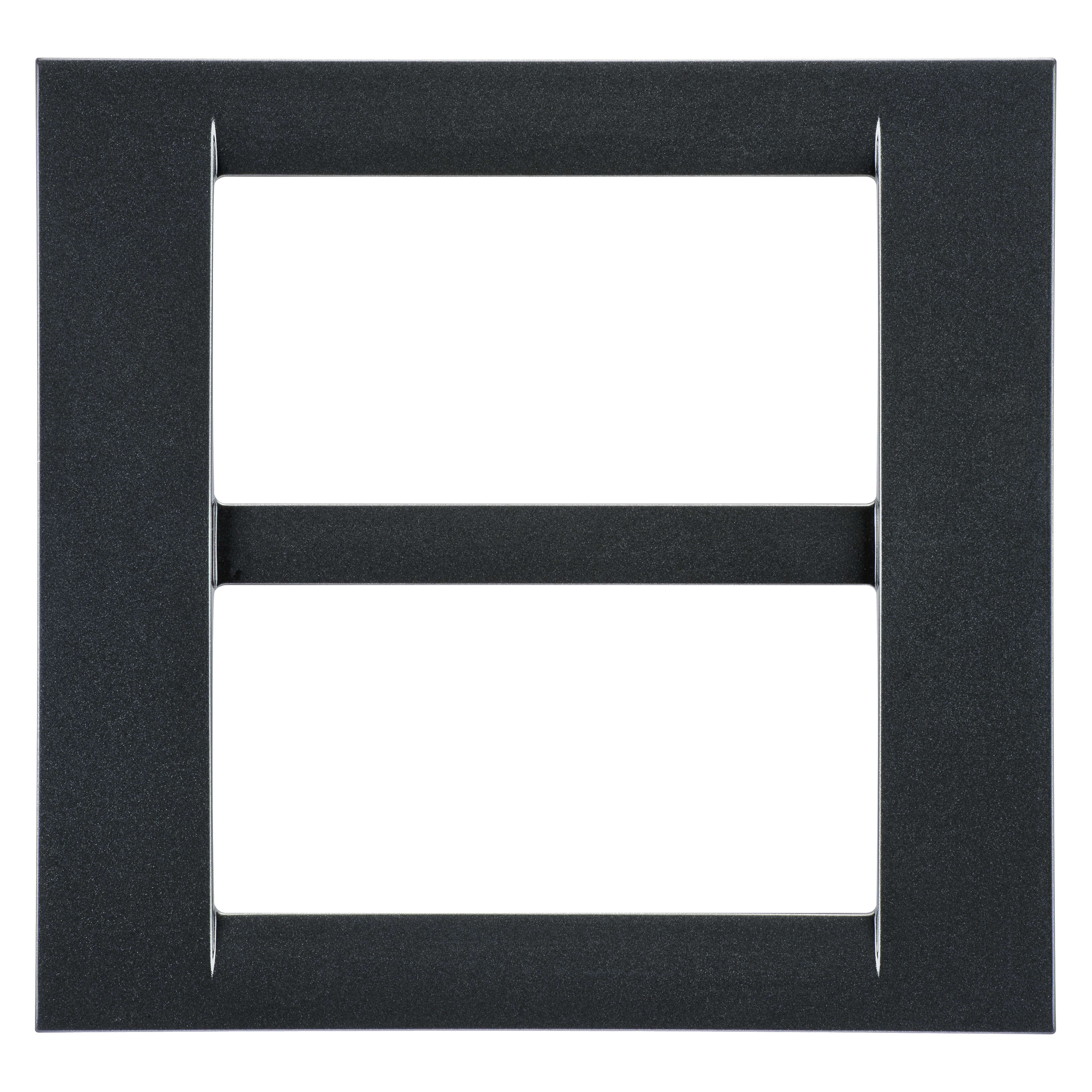 GEWISS - PLACCA VIRNA - IN TECNOPOLIMERO FINITURA LUCIDA - 8 POSTI (4+4 SOVRAPPOSTI) - ARDESIA METALLIZZATO - SYSTEM GW22297