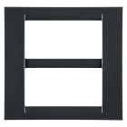 GEWISS - PLACCA VIRNA - IN TECNOPOLIMERO FINITURA LUCIDA - 8 POSTI (4+4 SOVRAPPOSTI) - ARDESIA METALLIZZATO - SYSTEM GW22297