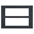 GEWISS - PLACCA VIRNA - IN TECNOPOLIMERO FINITURA LUCIDA - 12 POSTI (6+6 SOVRAPPOSTI) - ARDESIA METALLIZZATO - SYSTEM