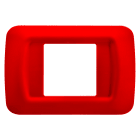 GEWISS - PLACCA TOP SYSTEM - IN TECNOPOLIMERO FINITURA LUCIDA - 2 POSTI - ROSSO GERANIO - SYSTEM