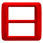 GEWISS - PLACCA TOP SYSTEM - IN TECNOPOLIMERO FINITURA LUCIDA - 8 POSTI (4+4 SOVRAPPOSTI) - ROSSO GERANIO - SYSTEM GW22527